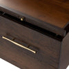 Lauren Desk Warm Brown Acacia Gold Hardware Four Hands