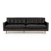 Four Hands Lexi Black Leather Sofa CDY06-679