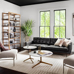 Four Hands Lexi Black Leather Sofa CDY06-679