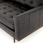 Four Hands Lexi Black Leather Sofa CDY06-679