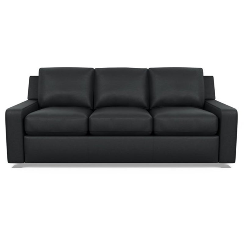 American Leather Lisben Leather Sofa in Bali Onyx