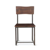 Loft Acacia Wood and Steel Dining Chair front view