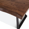 London Loft Live Edge Wood Slab Coffee Table close view top corner