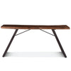 London Loft Wood Slab Live Edge Console Table front view