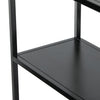 Iron Black Bookcase close up of shelf