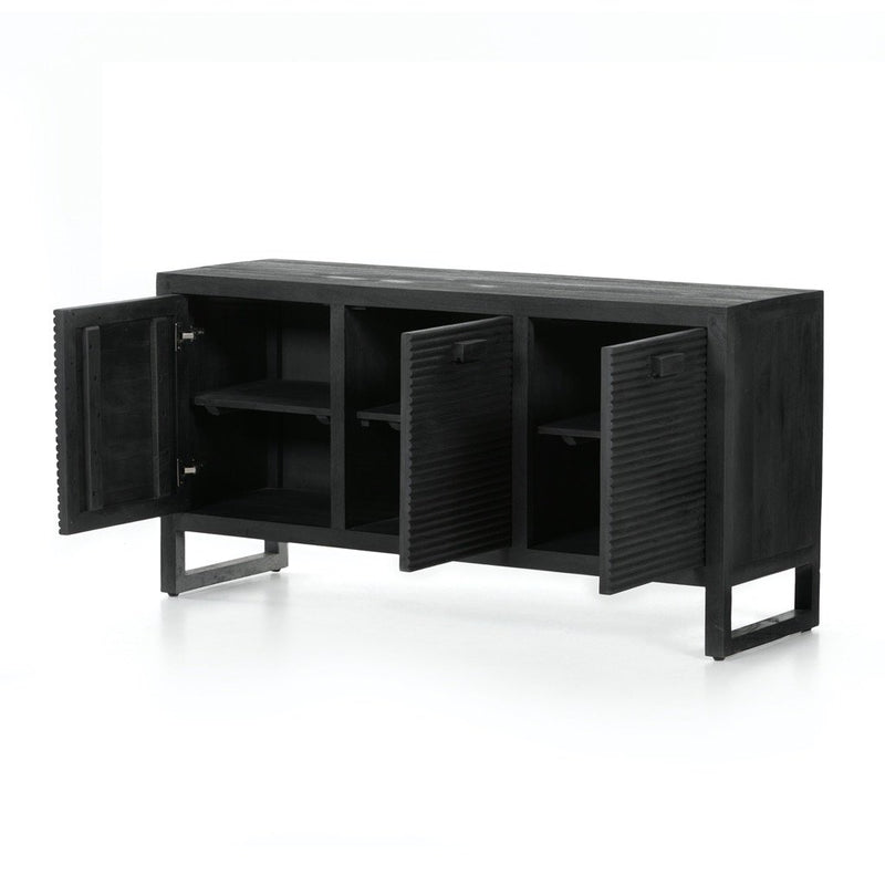 Lorne Media Console Open Cabinets