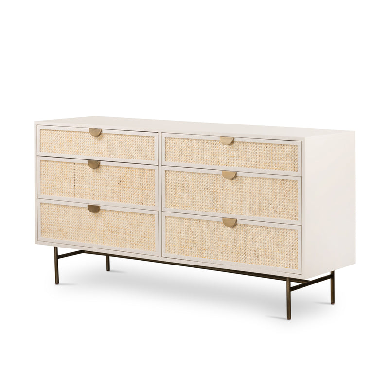 Luella 6 Drawer Dresser - Matte Alabaster