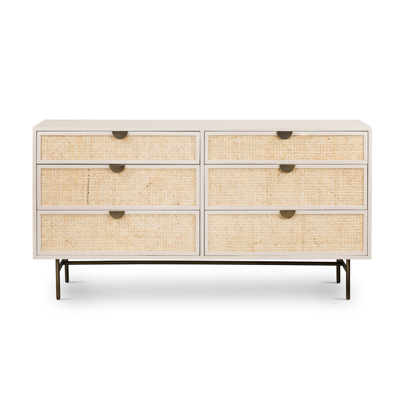 Luella 6 Drawer Dresser - Matte Alabaster