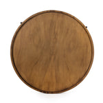 Four Hands Lunas Drum Coffee Table Caramel Guanacaste Top View