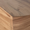 Lunas Executive Desk Gold Guanacaste Top Corner Detail