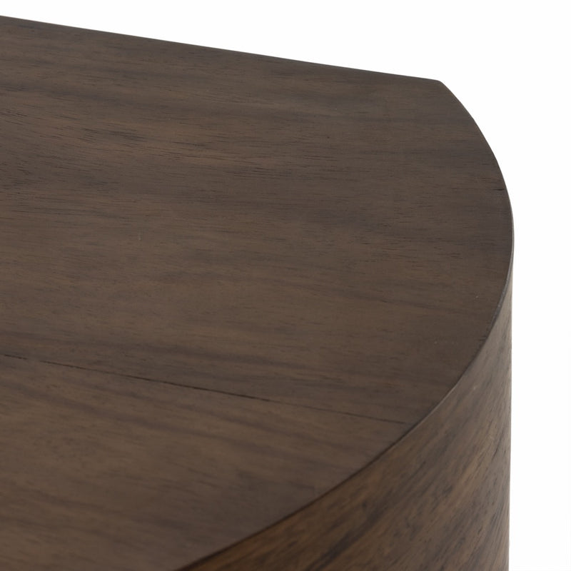 Lunas Executive Desk Caramel Guanacaste Top Rounded Edge