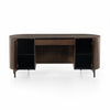 Lunas Executive Desk Caramel Guanacaste Open Cabinets View 224198-002
