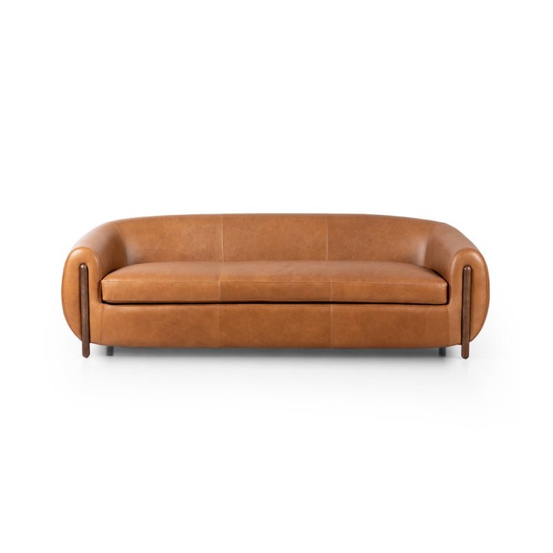 Four Hands Lyla Sofa Valencia Camel Front Facing View