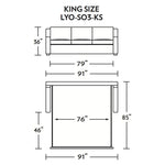 Lyons King Size Comfort Sleeper Sofa