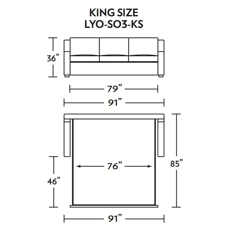 Lyons King Size Comfort Sleeper Sofa