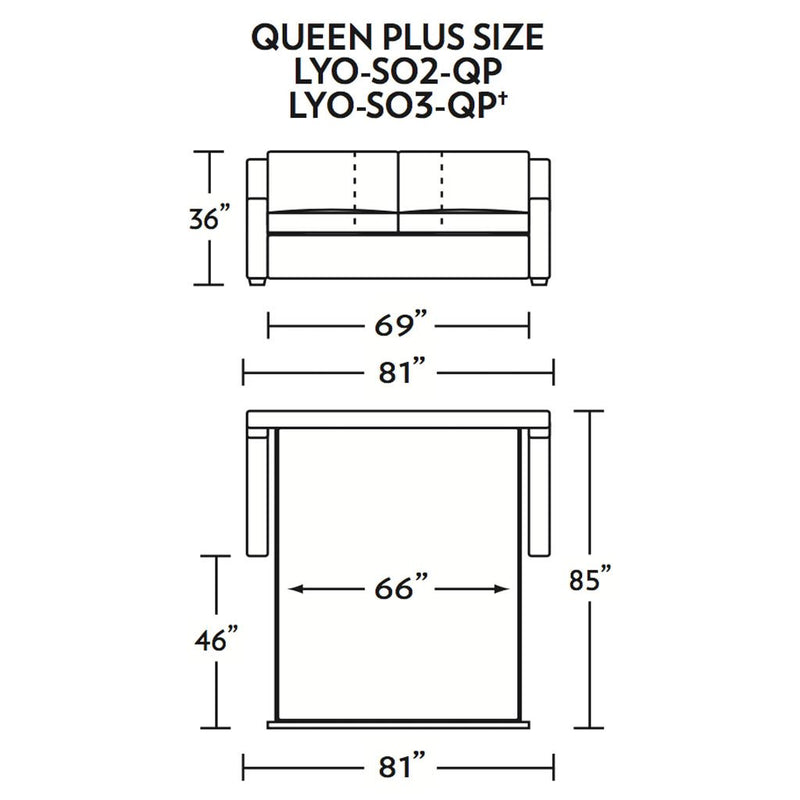 Lyons Queen Plus Size Comfort Sleeper Sofa