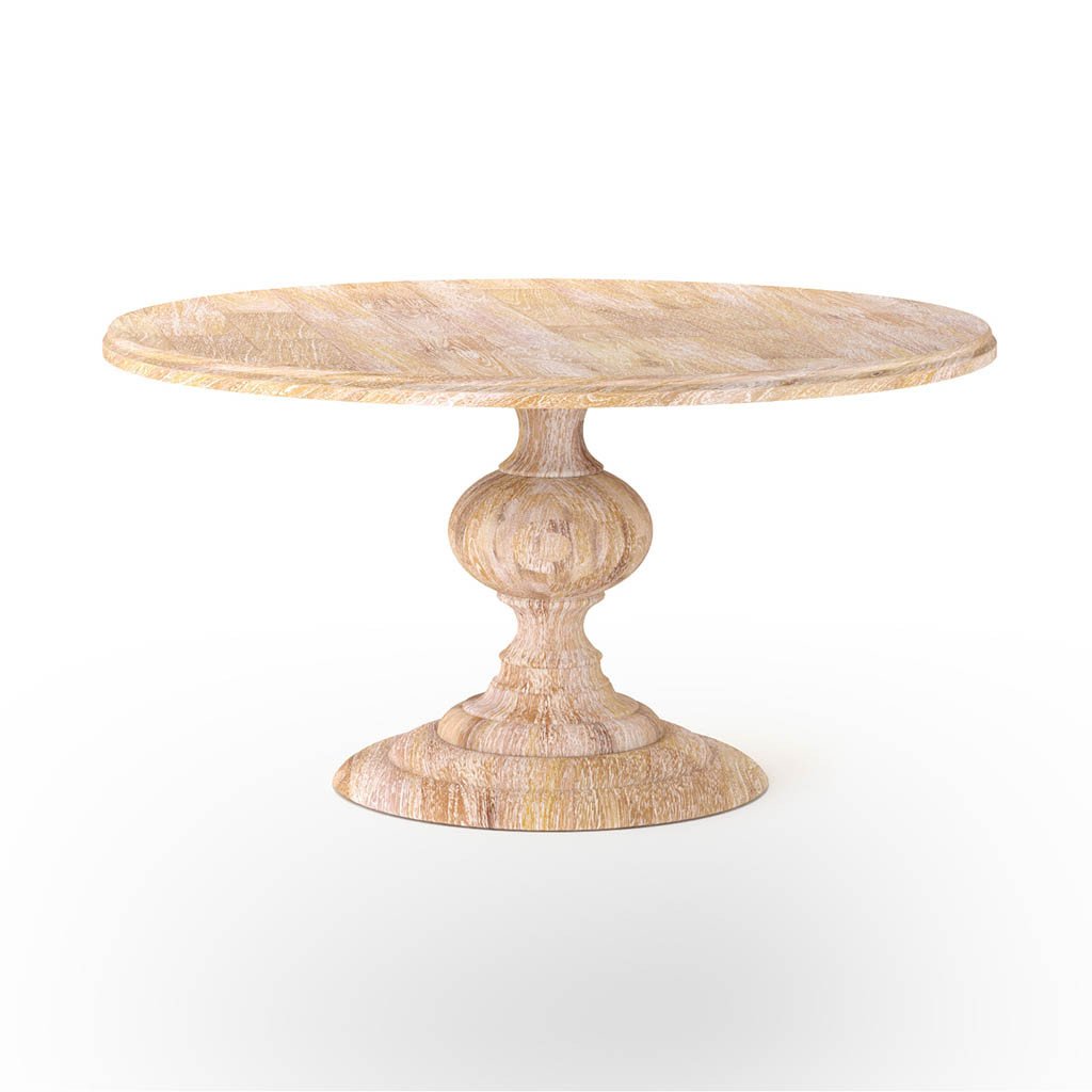 Magnolia Round Dining Table - Whitewash