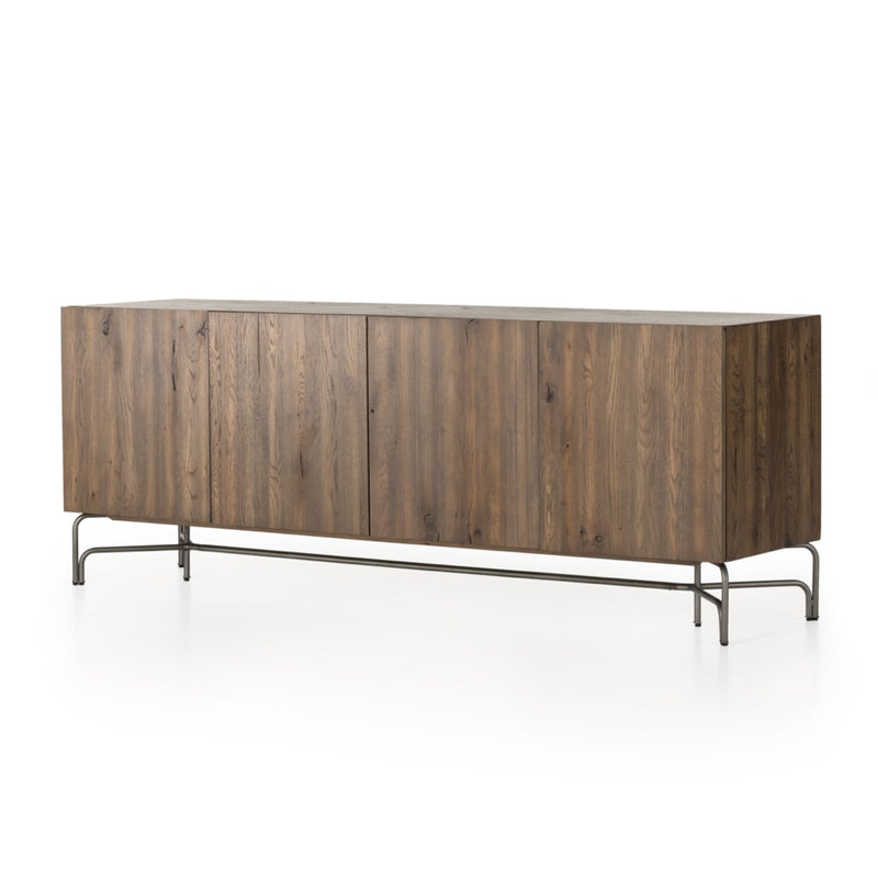 Marion Sideboard - Rustic Fawn Veneer angled view