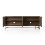 Marion Sideboard - Rustic Fawn Veneer view of doors open