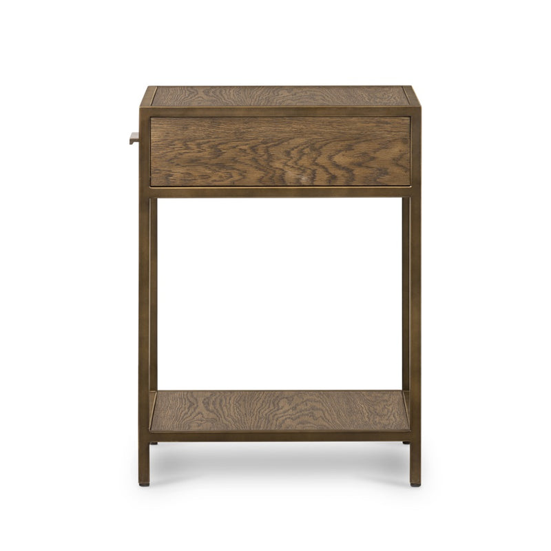 Mason Nightstand-Dark Hazel side view