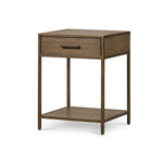 Mason Nightstand-Dark Hazel front angled view