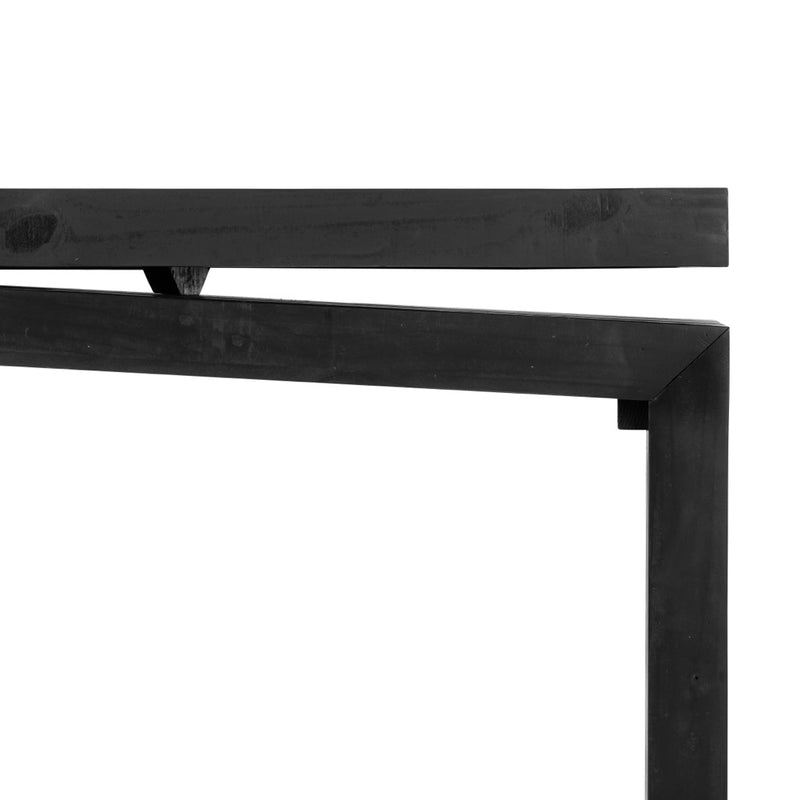 Matthes Console Table - Aged Black Pine