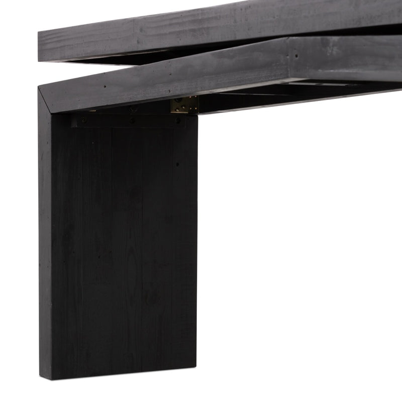 Matthes Console Table - Aged Black Pine