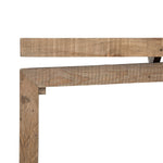 Matthes Console Table - Rustic Corner Detail Natural