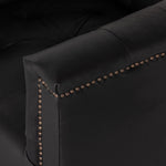 Maxx Swivel Chair close up view aged bronze nailheads