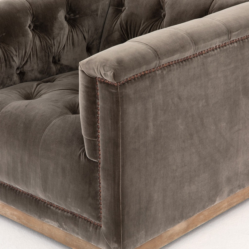 Maxx Swivel Chair - Aged Bronze Nailheads