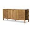 Meadow Sideboard Tawny Oak Angled View Four Hands