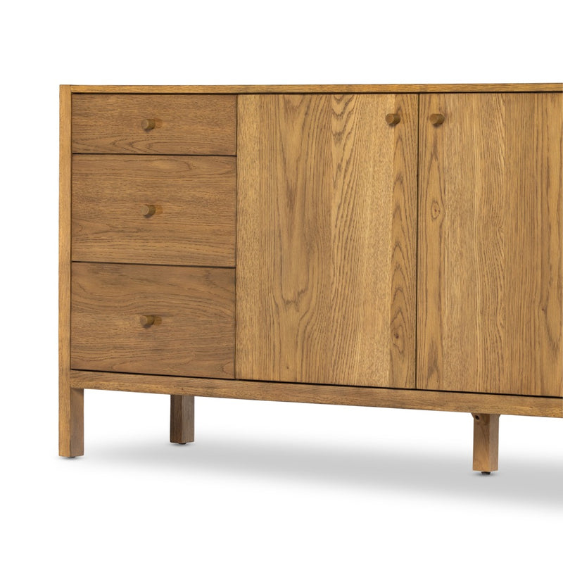 Meadow Sideboard Tawny Oak Midcentury Modern Style Four Hands