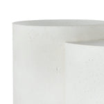 Meza Nesting Coffee Table - Textured White Two Tiers Detail