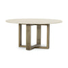 Mia Round Dining Table Parchment White Four Hands