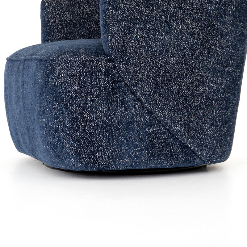 Four Hands Blue Swivel Chair