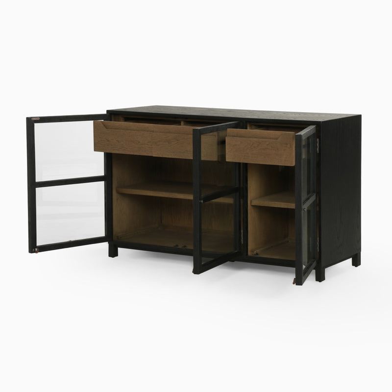 Four Hands Black Oak Sideboard