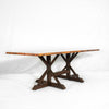 Copper and Iron Dining Table Trestle Base Artesanos