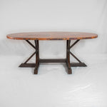 oval copper dining table