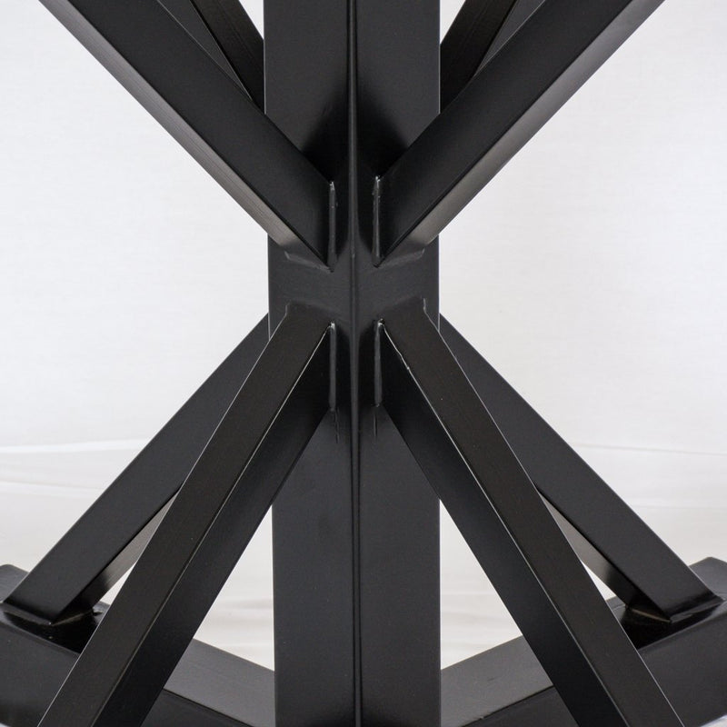 iron pedestal table base