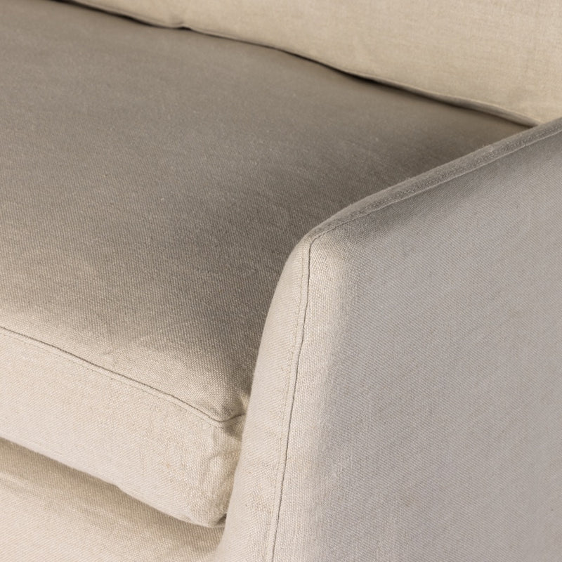 Four Hands Monette Slipcover Sofa Brussels Natural Armrest