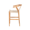 Muestra Teak Counter Stool Natural Side View 106917-010
