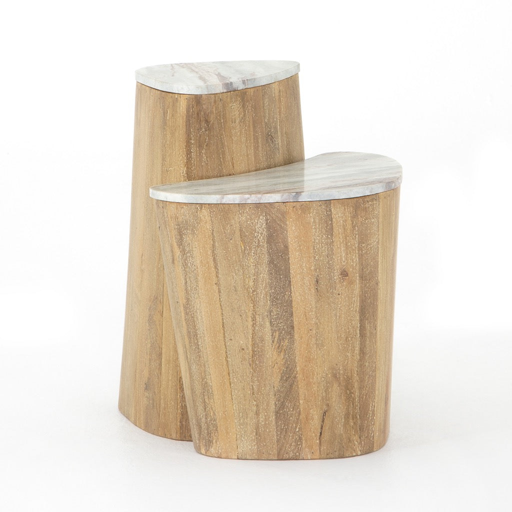 Myla Nesting End Table angled view