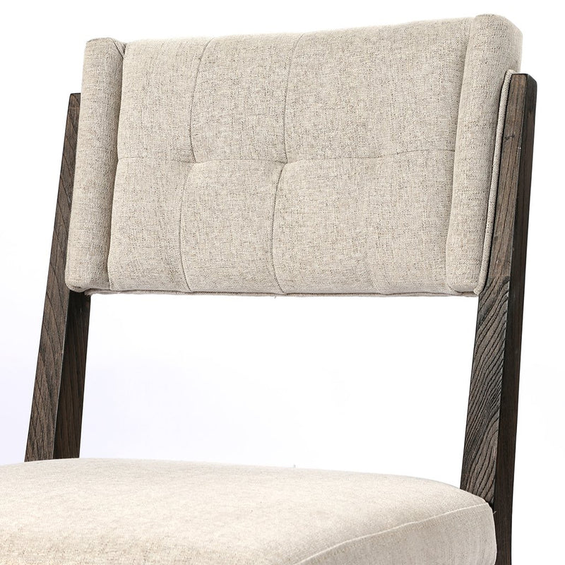 Backrest Detail Norton Modern Dining Chair - Fulci Stone