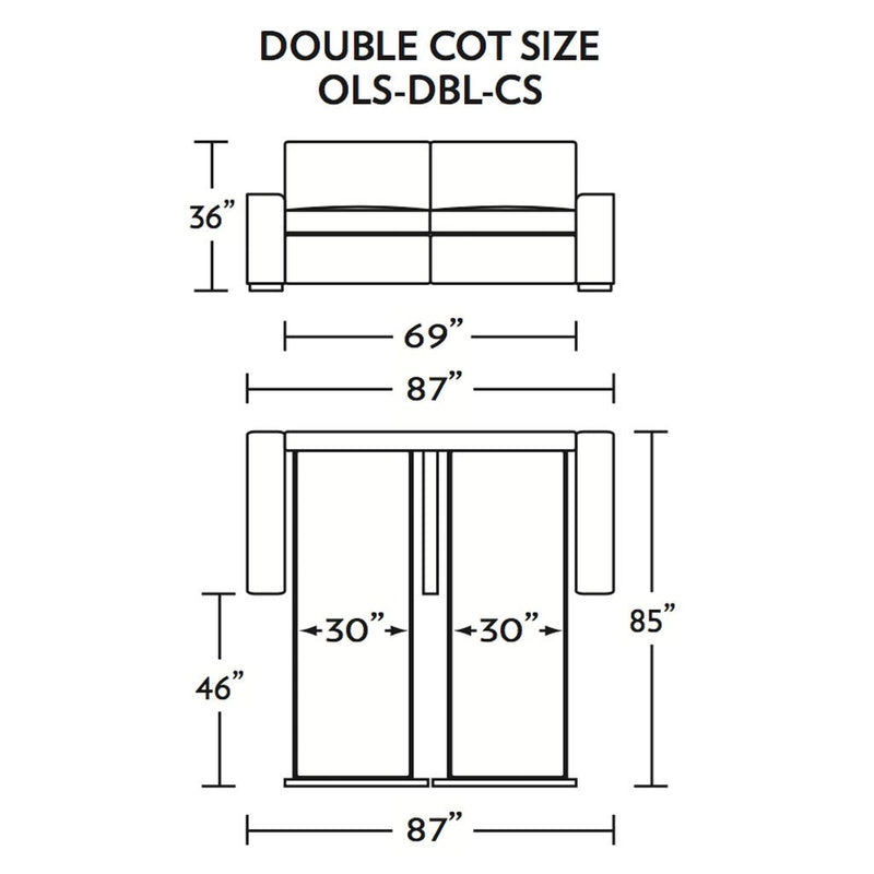 Olson Double Cot Size Sleeper Sofa