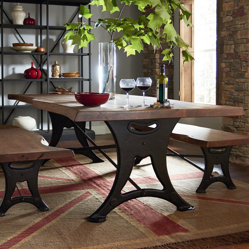 rustic slab wood dining table