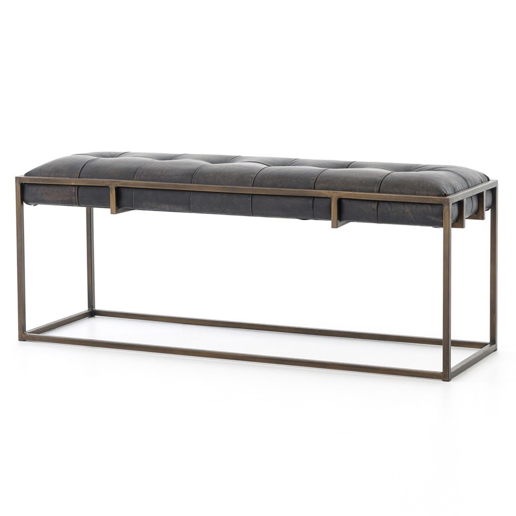 Oxford Bench Ebony Four Hands