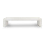 Parish Coffee Table White Concrete Front View 107703-003
