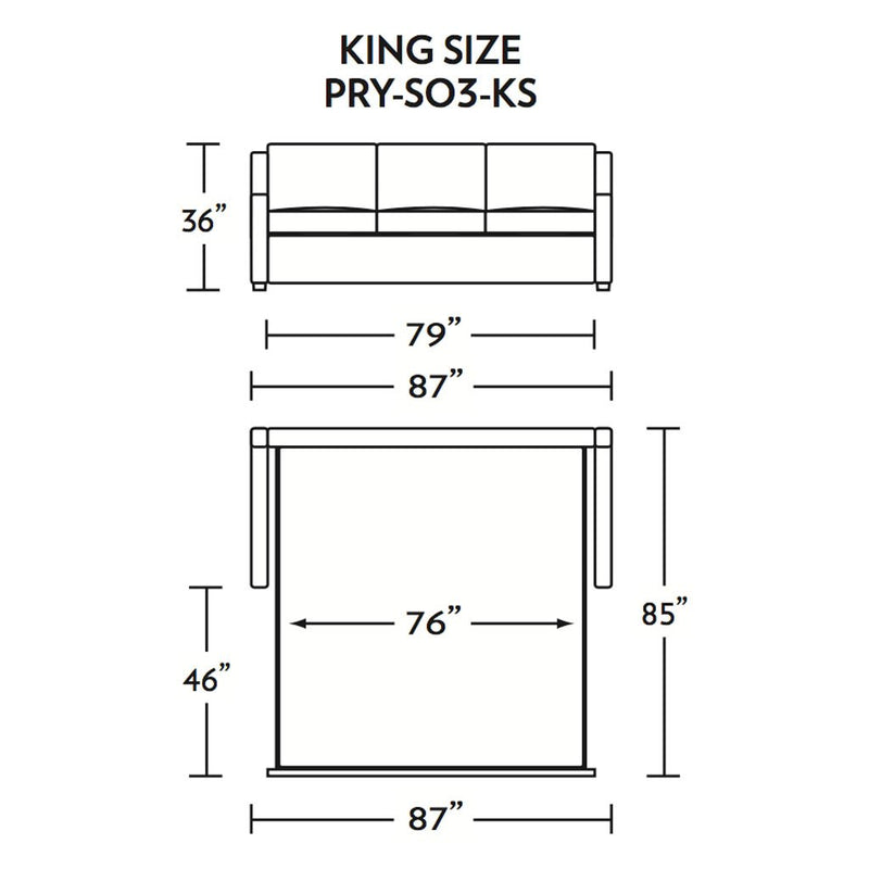 Perry King Size Comfort Sleeper Sofa