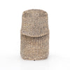 Portia Modern Wicker Dining Chair - Grey Wash Back View