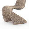 Portia Modern Wicker Dining Chair - Grey Wash Seat View